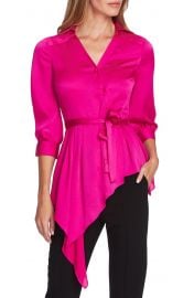 Vince Camuto Cascade Ruffle Asymmetrical Satin Blouse   Nordstrom at Nordstrom